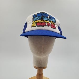 I Never Get Lost Because Everybody Tells Me Where To Go Vintage Mesh Trucker Hat